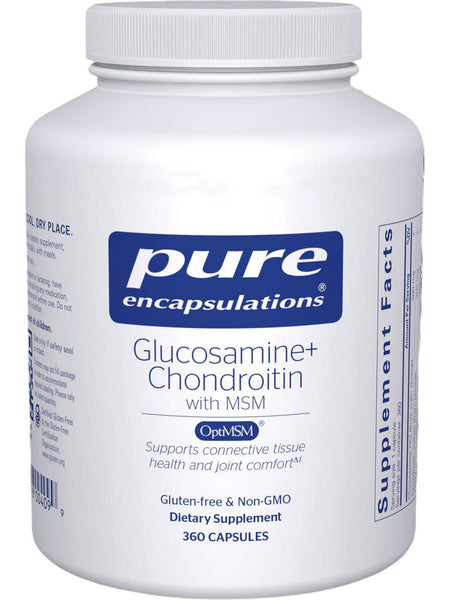 Pure Encapsulations, Glucosamine Chondroitin, w/MSM, 360 caps