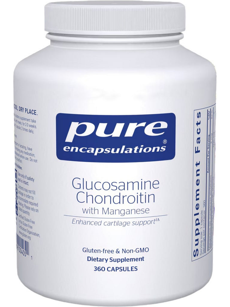 Pure Encapsulations, Glucosamine Chondroitin, w/Manga, 360vcaps