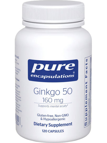 Pure Encapsulations, Ginkgo 50, 160 mg, 120 vcaps
