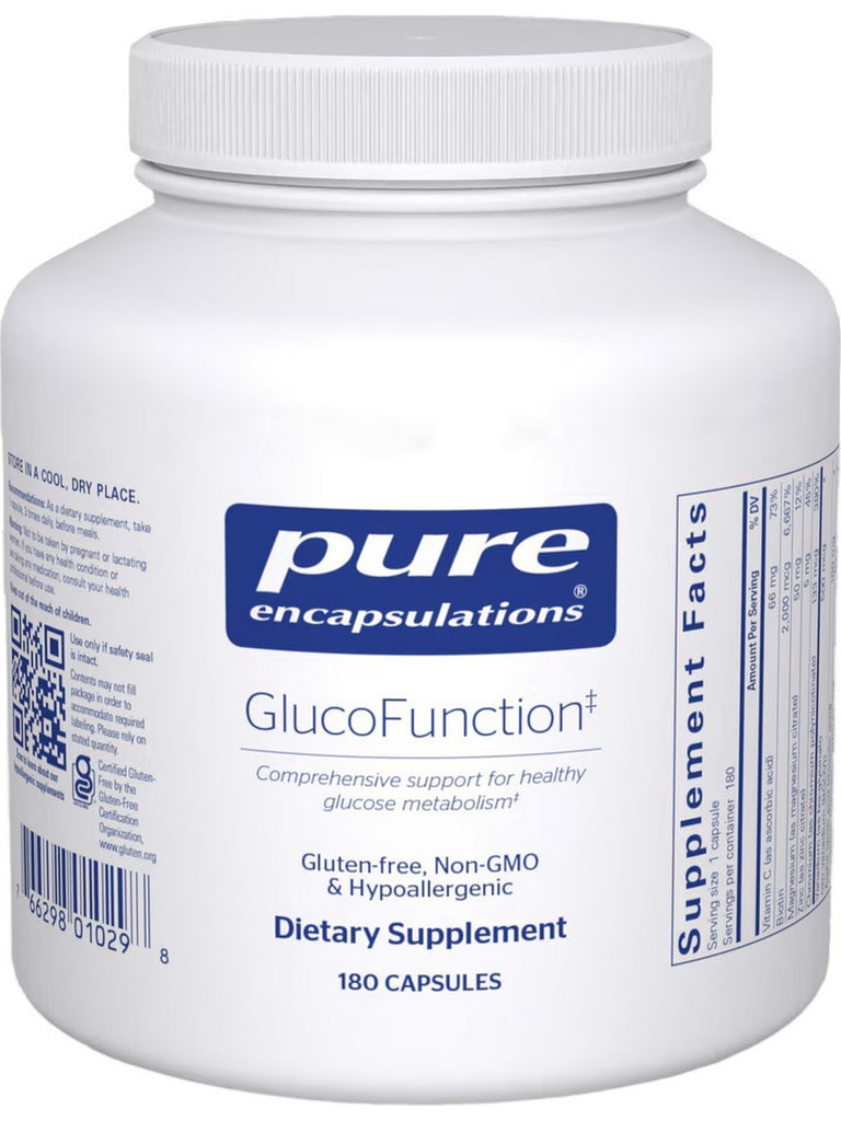 Pure Encapsulations, GlucoFunction, 180 vcaps