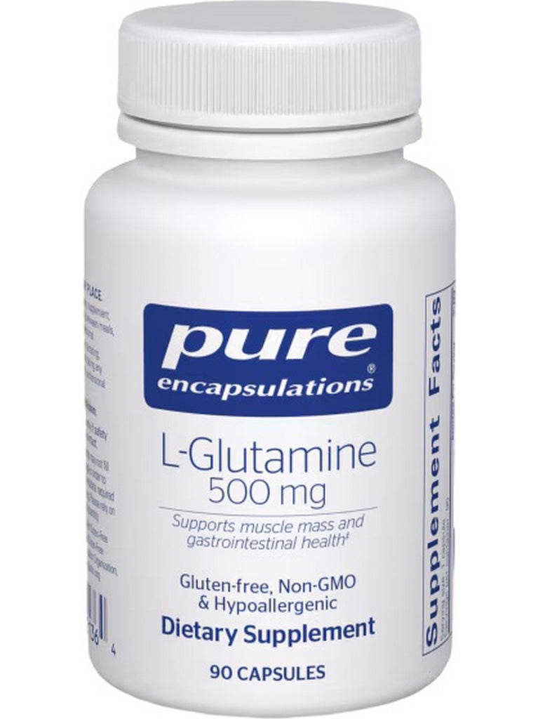 Pure Encapsulations, L-Glutamine, 500 Mg, 90 caps