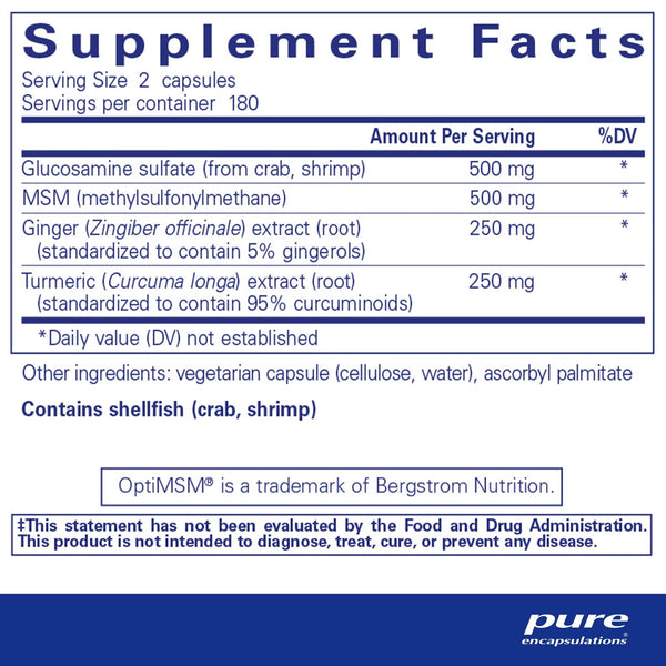 Pure Encapsulations, Glucosamine MSM with Joint Comfort Herbs, 360 Capsules