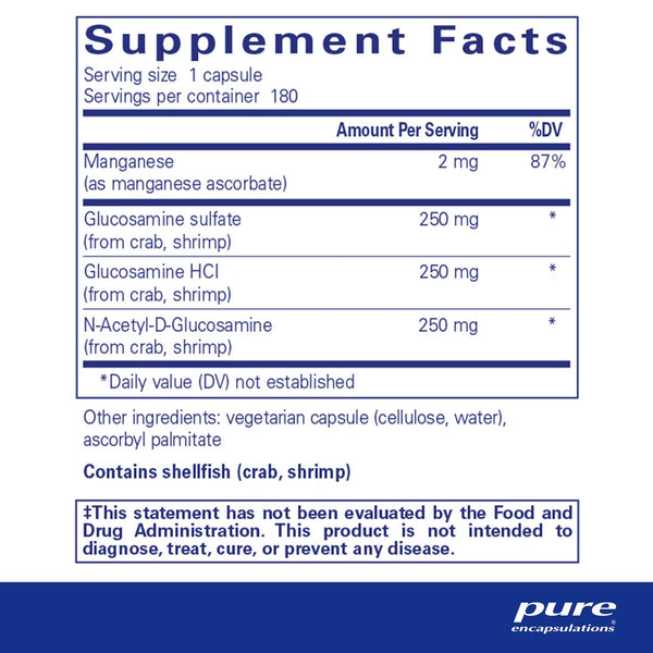 Pure Encapsulations, Glucosamine Complex, 180 Capsules