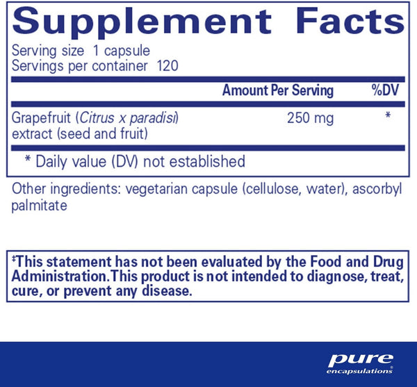 Pure Encapsulations, Grapefruit Seed Extract, 120 Capsules