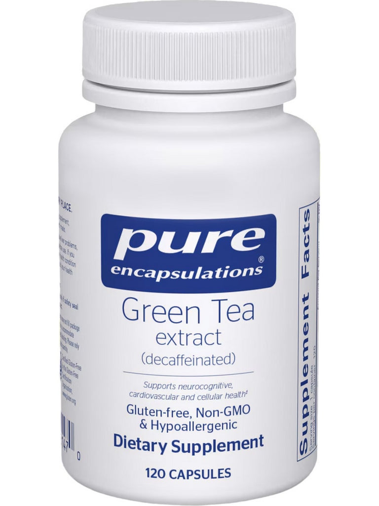 Pure Encapsulations, Green Tea extract (decaf)100mg, 120 vcaps