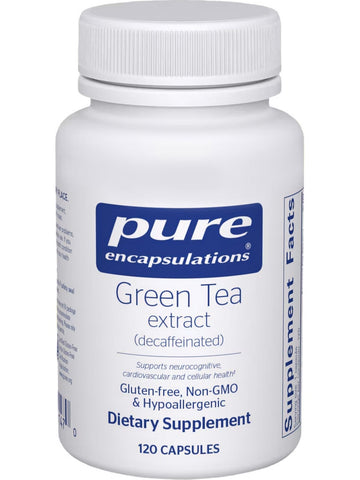 Pure Encapsulations, Green Tea extract (decaf)100mg, 120 vcaps