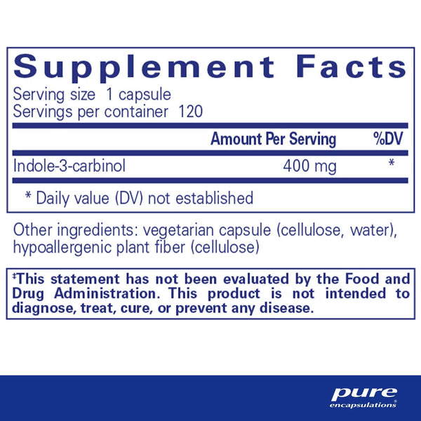 Pure Encapsulations, Indole-3-Carbinol, 400 mg, 120 Capsules