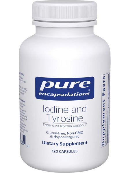 Pure Encapsulations, Iodine and Tyrosine, 120 vcaps
