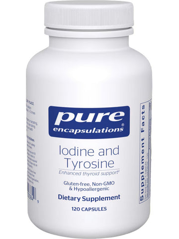 Pure Encapsulations, Iodine and Tyrosine, 120 vcaps