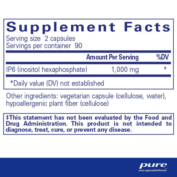 Pure Encapsulations, IP6 (Inositol Hexaphosphate), 180 Capsules
