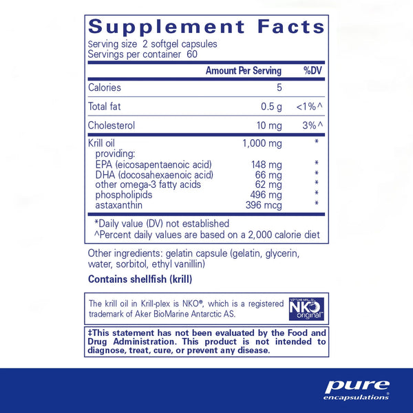 Pure Encapsulations, Krill-Plex, 120 Softgel Capsules