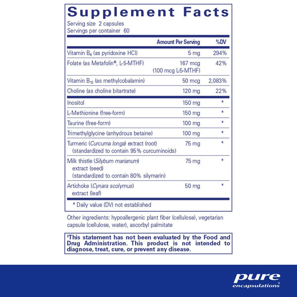 Pure Encapsulations, Lipotropic Detox, 120 Capsules