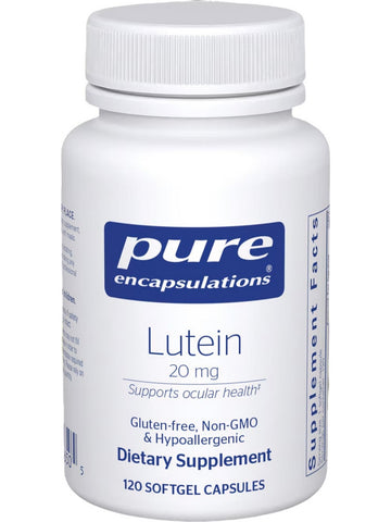Pure Encapsulations, Lutein, 20 mg, 120 gels