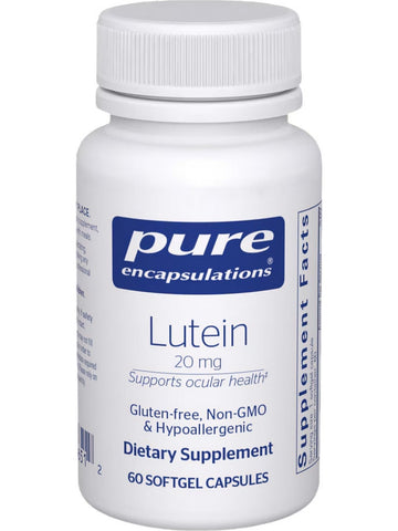 Pure Encapsulations, Lutein, 20 mg, 60 gels