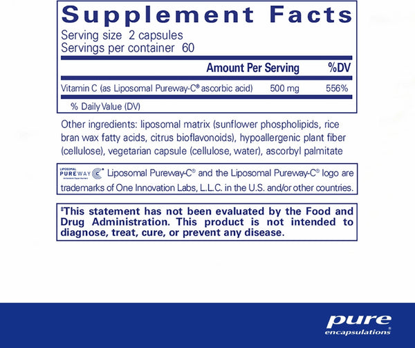 Pure Encapsulations, Liposomal Vitamin C, 120 Capsules