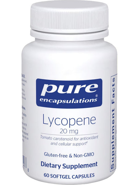 Pure Encapsulations, Lycopene, 20 mg, 60 gels
