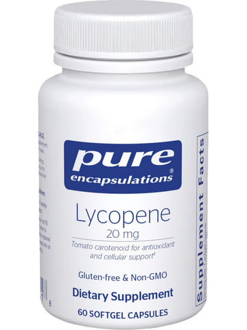 Pure Encapsulations, Lycopene, 20 mg, 60 gels