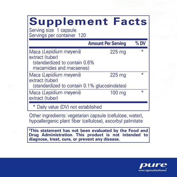 Pure Encapsulations, Maca-3, 120 Capsules
