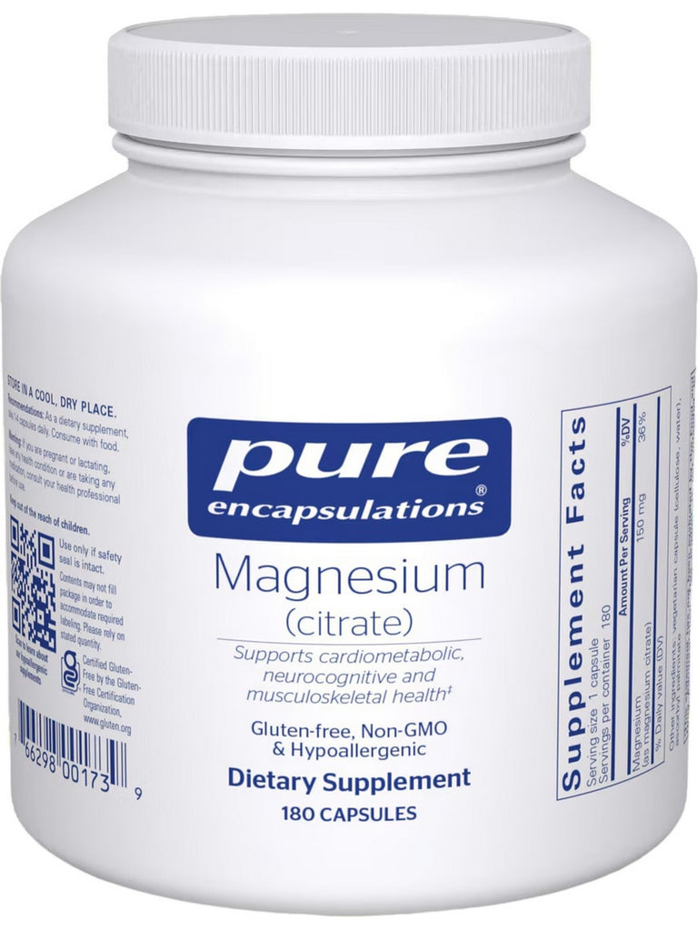 Pure Encapsulations, Magnesium (Citrate), 180 Capsules