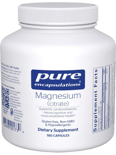 Pure Encapsulations, Magnesium (Citrate), 180 Capsules
