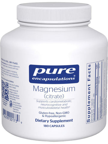 Pure Encapsulations, Magnesium (Citrate), 180 Capsules