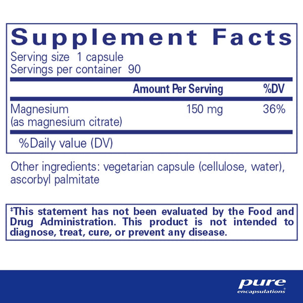Pure Encapsulations, Magnesium (Citrate), 90 Capsules