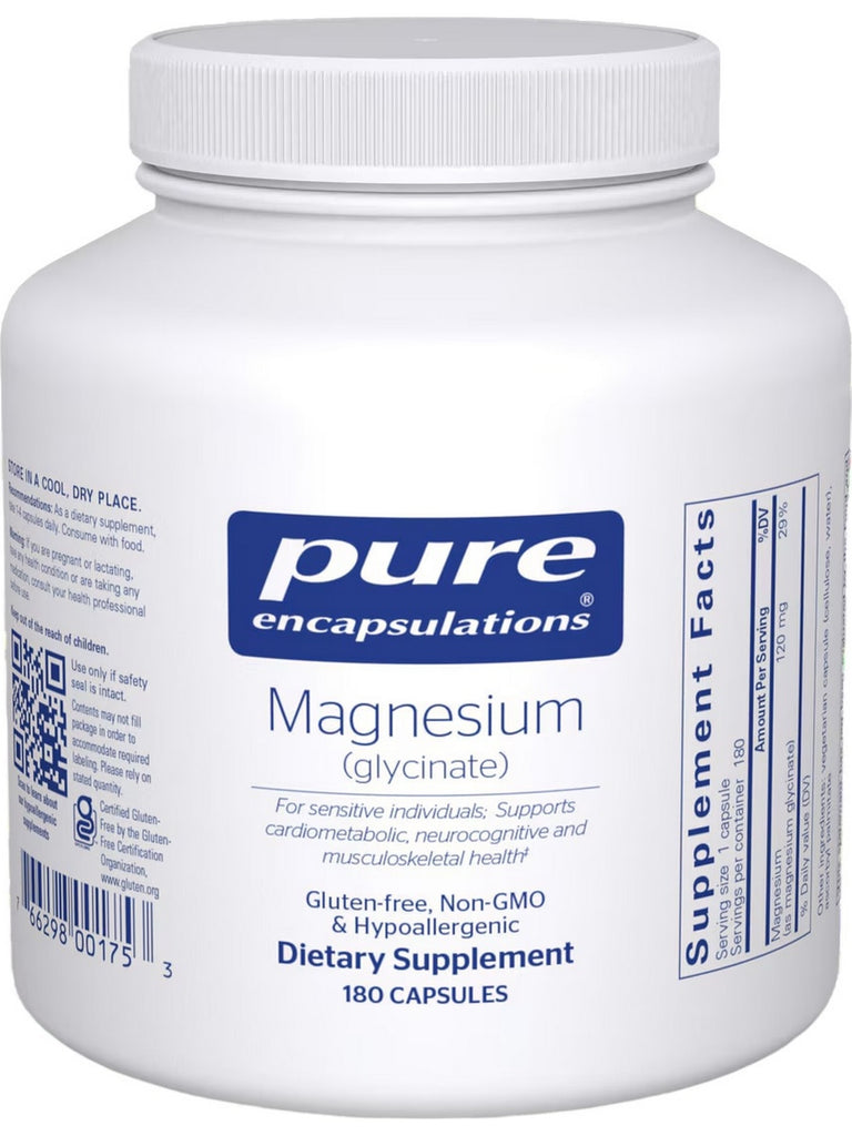 Pure Encapsulations, Magnesium (Glycinate), 180 Capsules