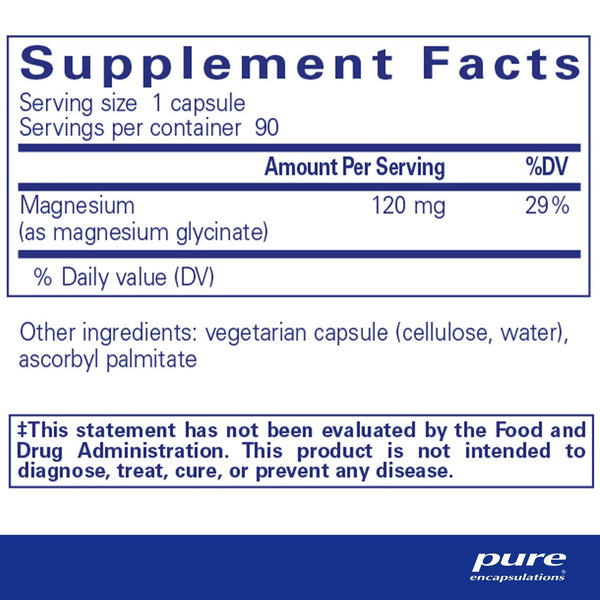 Pure Encapsulations, Magnesium (Glycinate), 90 Capsules