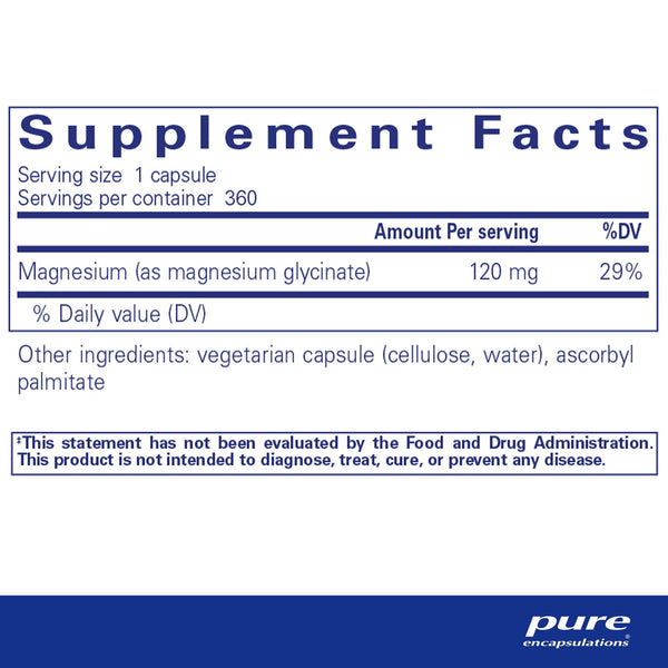 Pure Encapsulations, Magnesium (Glycinate), 360 Capsules
