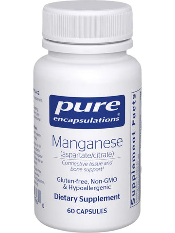 Pure Encapsulations, Manganese (aspartate/citrate), 60 vcaps