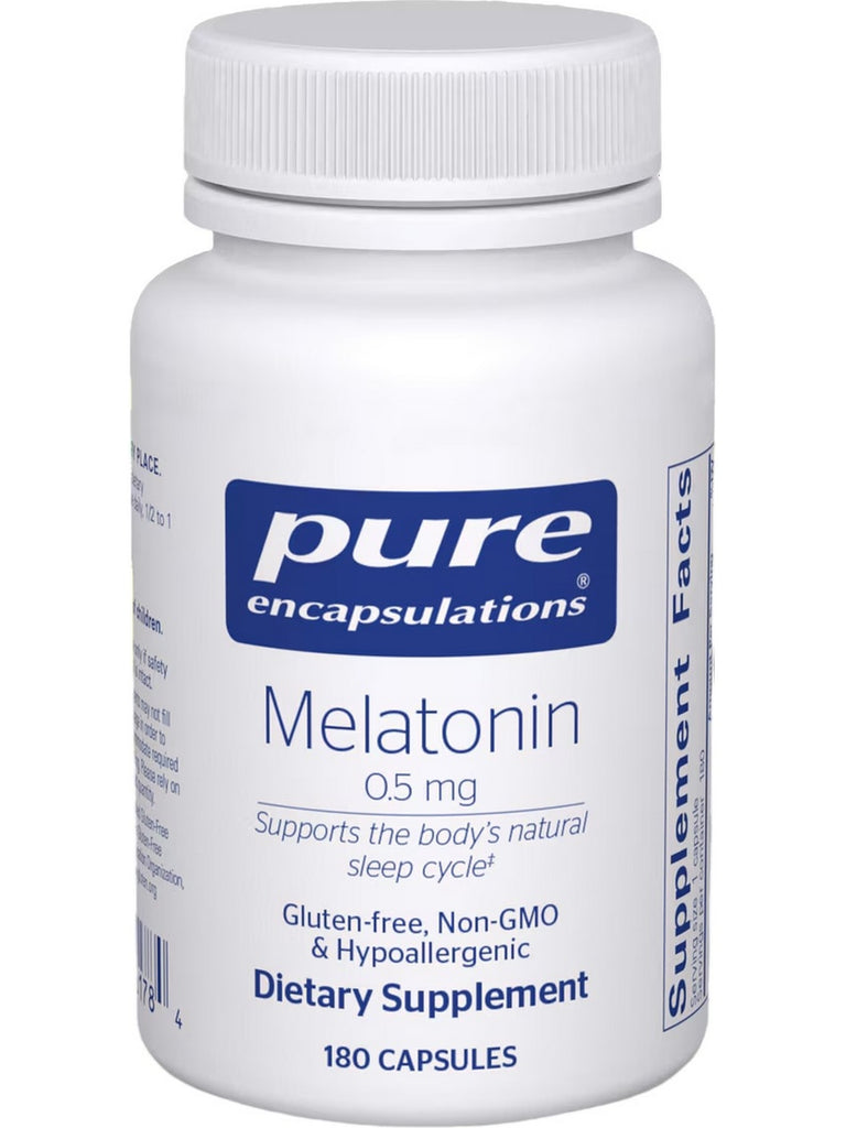 Pure Encapsulations, Melatonin, 0.5 mg, 180 vcaps