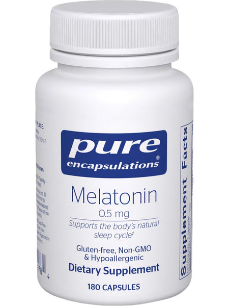 Pure Encapsulations, Melatonin, 0.5 mg, 180 vcaps