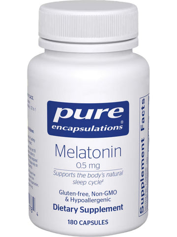 Pure Encapsulations, Melatonin, 0.5 mg, 180 vcaps
