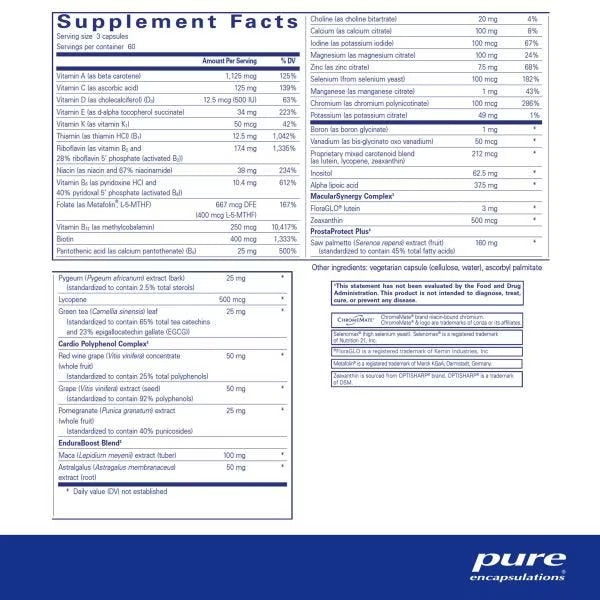 Pure Encapsulations, Men's Nutrients, 180 Capsules