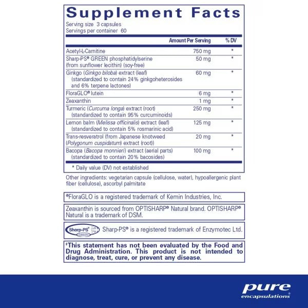 Pure Encapsulations, Memory Pro, 180 Capsules