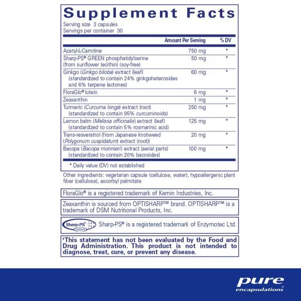 Pure Encapsulations, Memory Pro, 90 Capsules