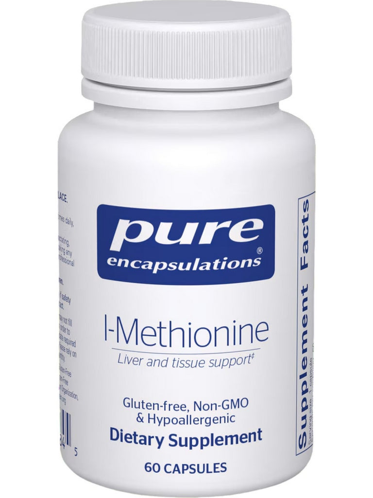 Pure Encapsulations, L-Methionine, 375 mg, 60 caps