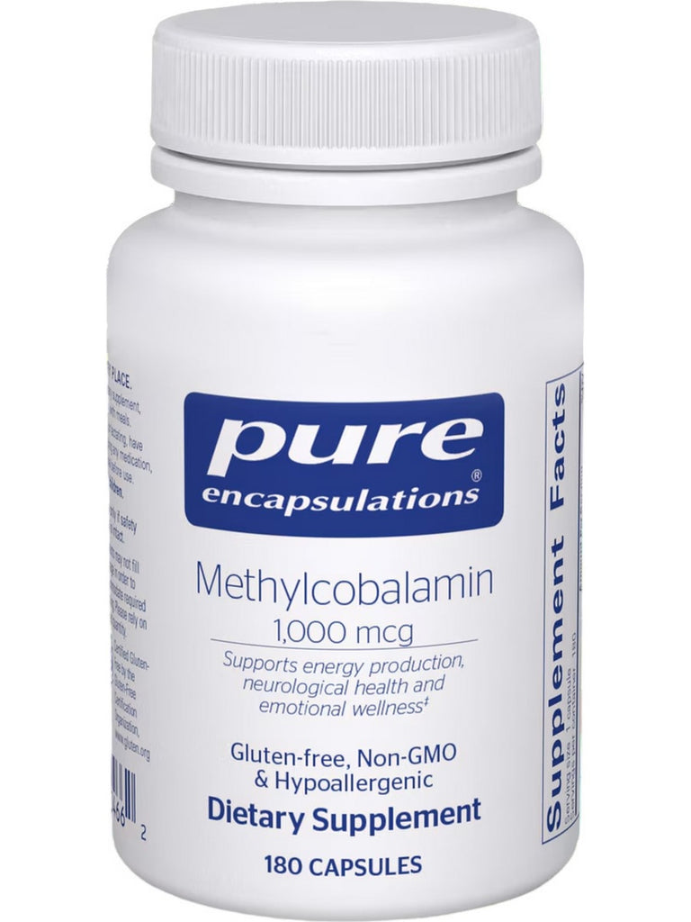 Pure Encapsulations, Methylcobalamin, 1,000 mcg, 180 Capsules