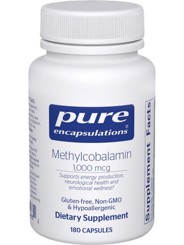 Pure Encapsulations, Methylcobalamin, 1,000 mcg, 180 Capsules