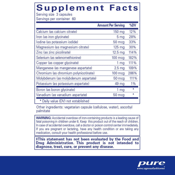 Pure Encapsulations, Mineral 650, 180 Capsules