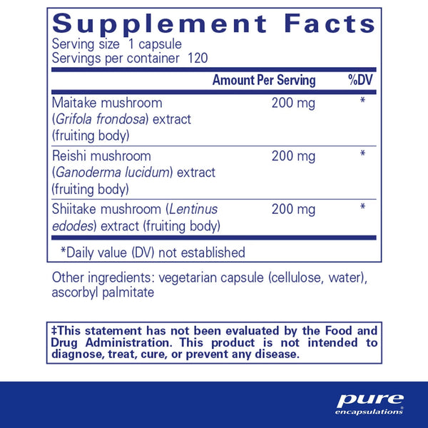 Pure Encapsulations, M/R/S Mushroom Formula, 120 Capsules