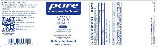 Pure Encapsulations, MSM Powder, 230 grams