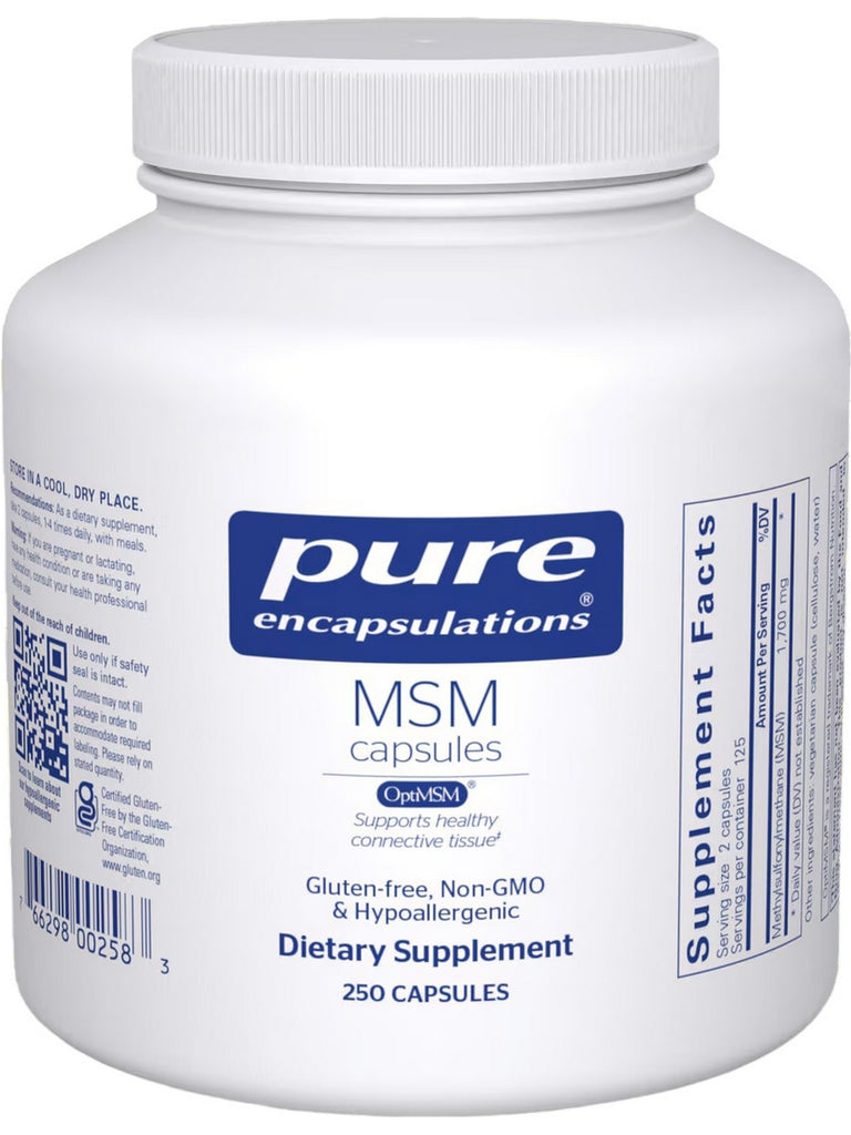 Pure Encapsulations, MSM Capsules, 250 Capsules