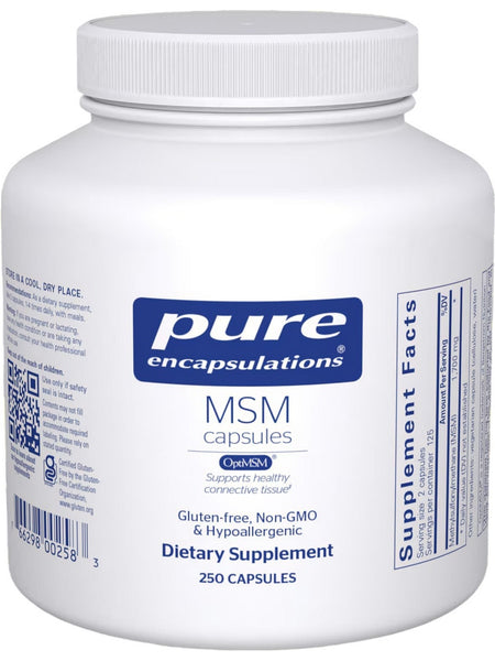 Pure Encapsulations, MSM Capsules, 250 Capsules