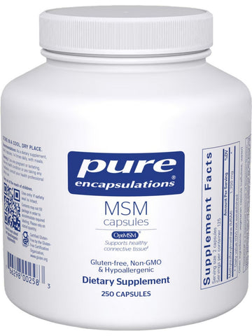 Pure Encapsulations, MSM Capsules, 250 Capsules