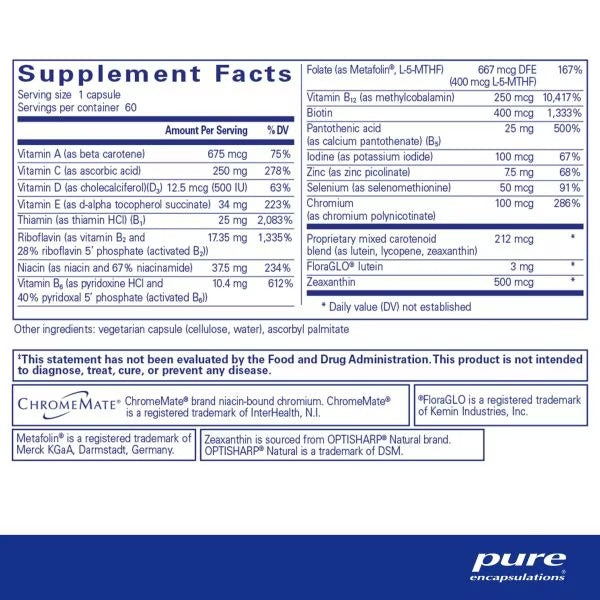 Pure Encapsulations, Multi t/d, 60 Capsules