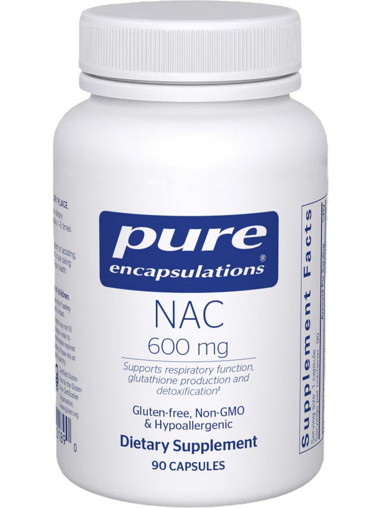 Pure Encapsulations, NAC, 600 mg, 90 vcaps