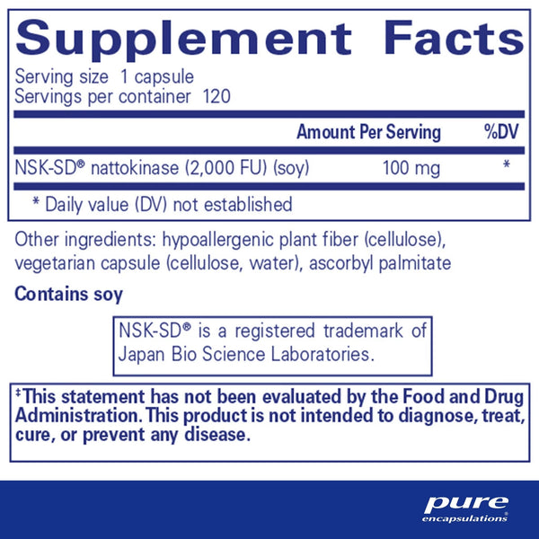 Pure Encapsulations, NSK-SD, 100 mg, 120 Capsules