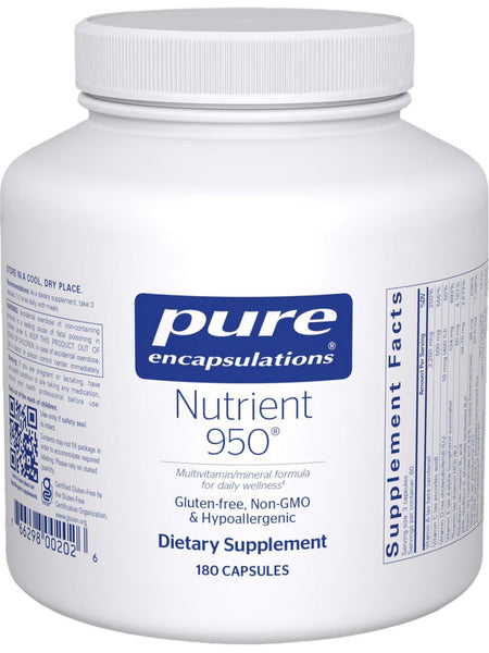 Pure Encapsulations, Nutrient 950, 180 vcaps