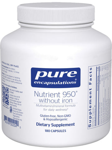 Pure Encapsulations, Nutrient 950 w/o Iron, 180 vcaps